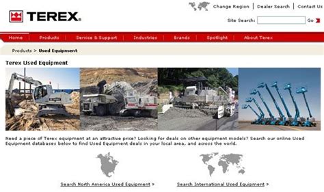 terex used equipment website